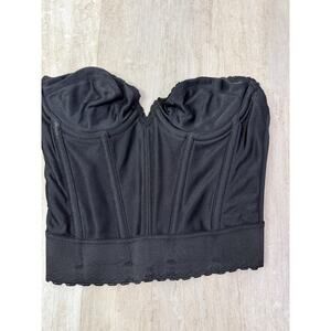 Vintage Canival Black Bustier Lingerie Size 32B